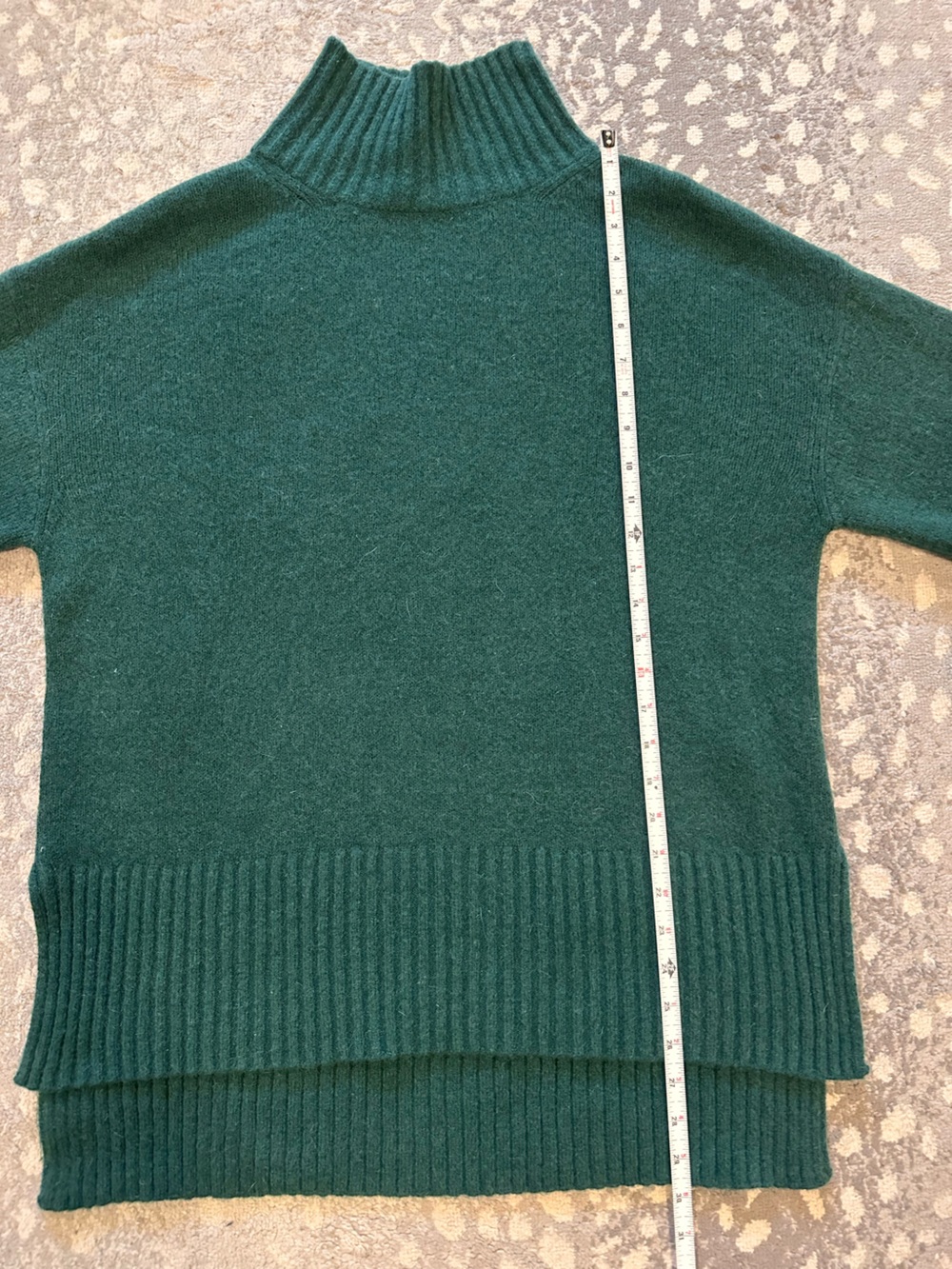 & other stories oversized wool blend sweater, pine green, s - Picture 8 of 9